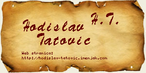 Hodislav Tatović vizit kartica